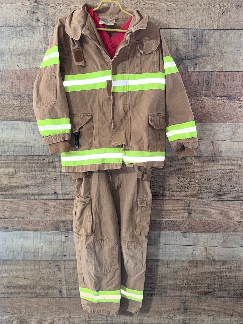 Dress up Gear Halloween Costume Firefighter Kids 4 6 Coveralls Jacket